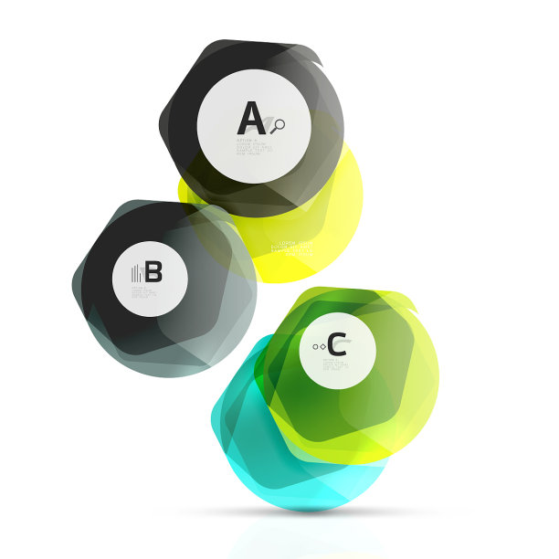 玻璃现代几何六边形抽象图片下载