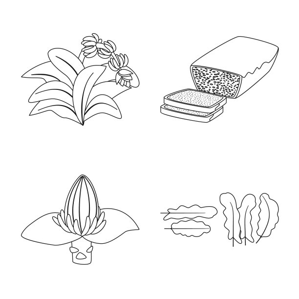 设计有机和钾标志集图片下载