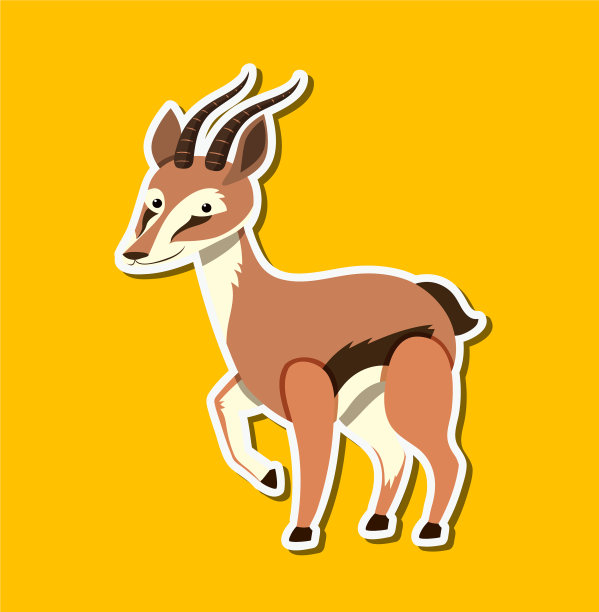 瞪羚贴纸人物图片下载