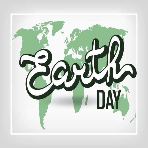 地球日用手绘的单词来表示地球日图片下载