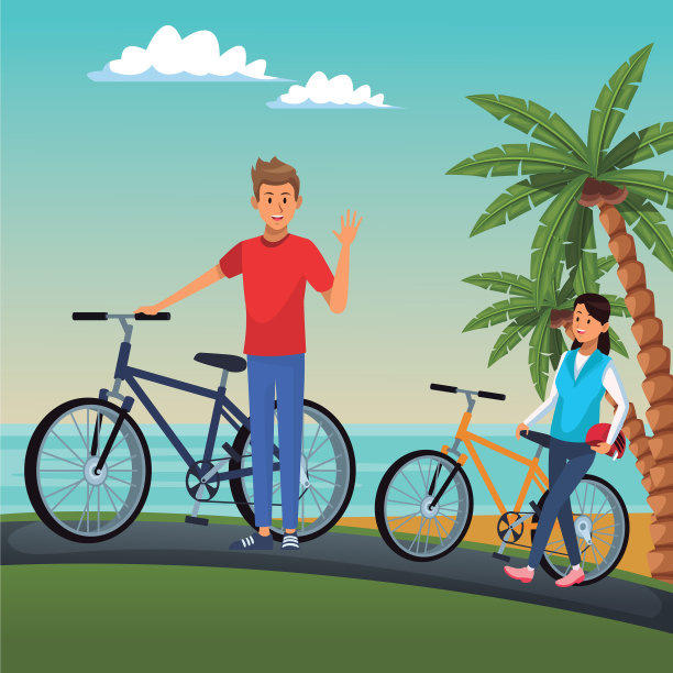 人们骑自行车图片下载