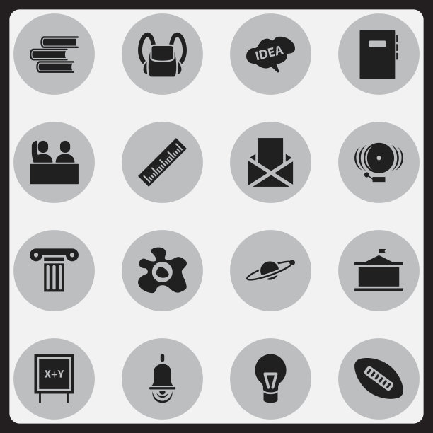 一组16可编辑的科学图标包括符号图片下载