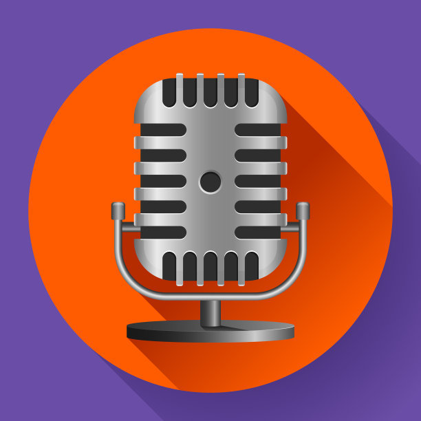 复古金属工作室麦克风图标图片下载