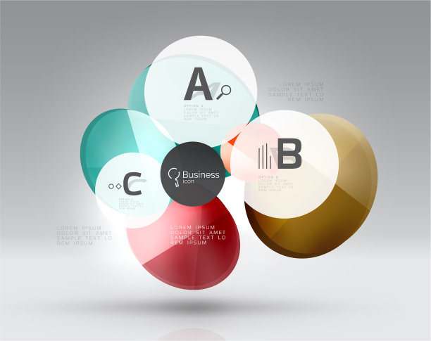 在3d空间中带有文本的闪亮圆图片下载