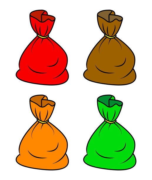 圣诞钱袋圣诞空袋图标集图片下载