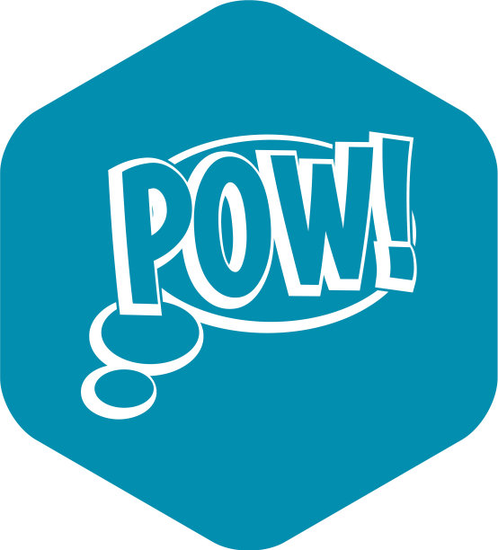 Pow语音泡泡图标简单风格图片下载