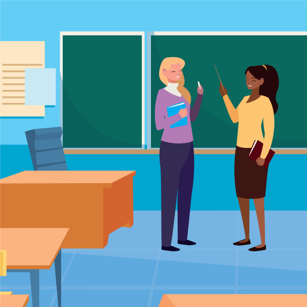 在课堂上有不同种族的女教师图片下载