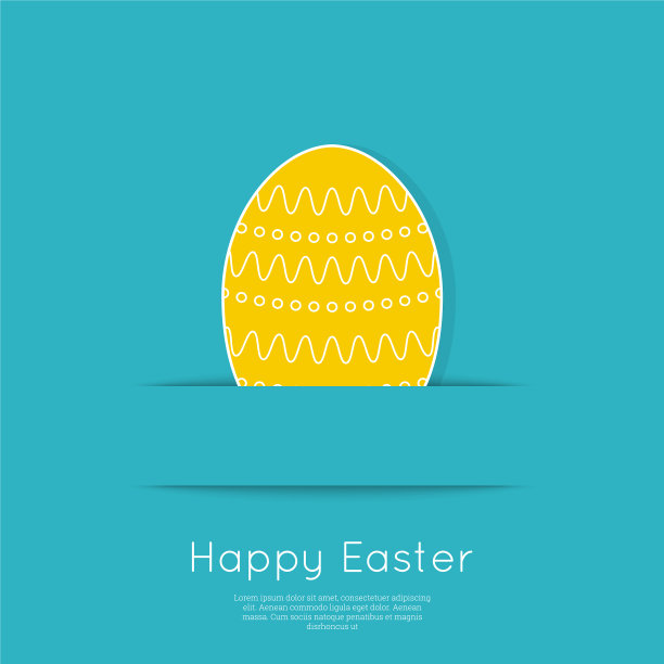 一套带有条纹、圆点的复活节彩蛋图片下载