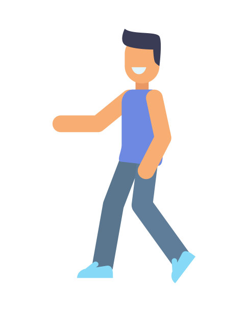 小男孩微笑海报，矢量插图图片下载