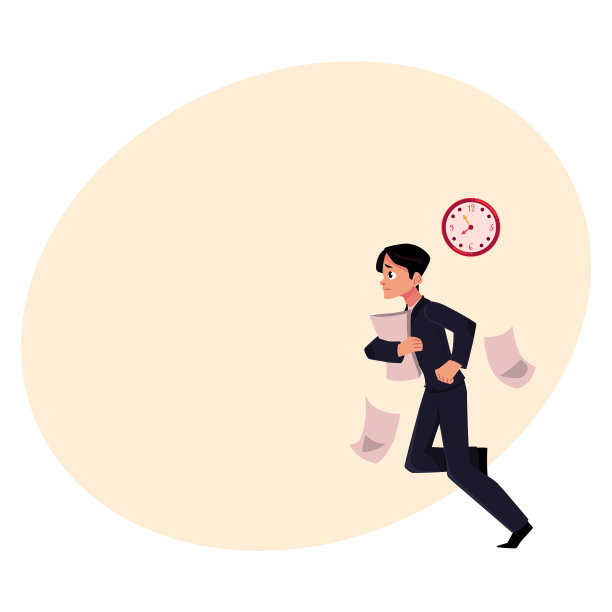 拿着证件匆忙上班的商人图片下载