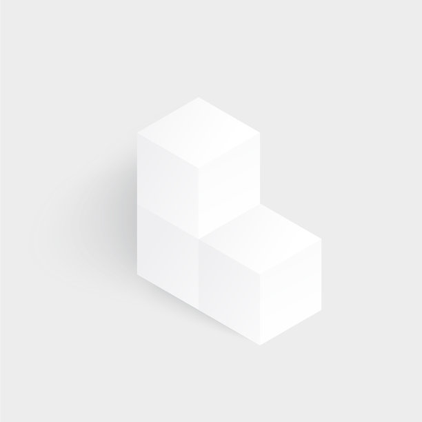 3 d白色方块图片下载