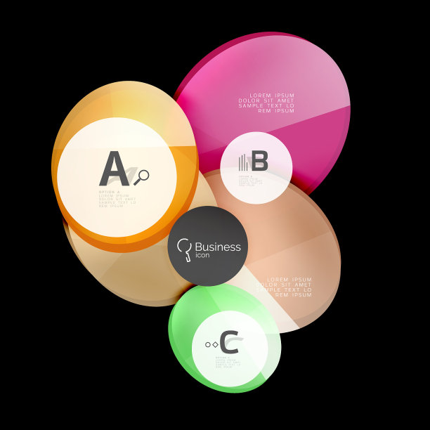 黑色上的抽象圆图片下载