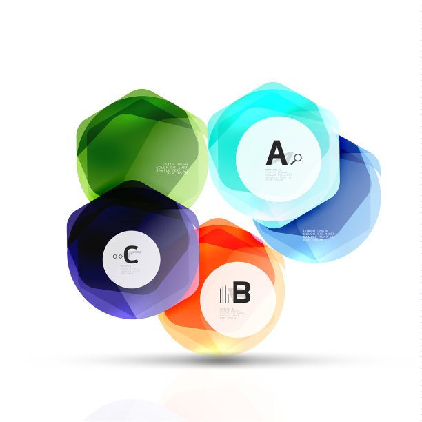 玻璃彩色六角形光泽塑料六角形图片下载