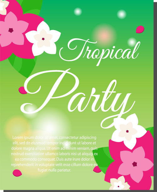 垂直热带旗帜与异国情调的兰花图片下载