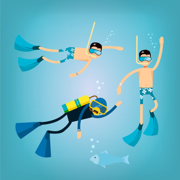 一组带着面具漂浮在水面上的人物图片下载