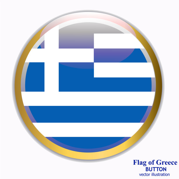 纽扣与希腊国旗图片下载