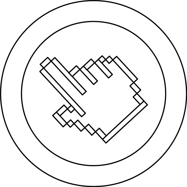 像素手光标符号图标图片下载