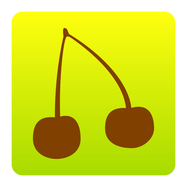 樱桃标志棕色图标在图片下载