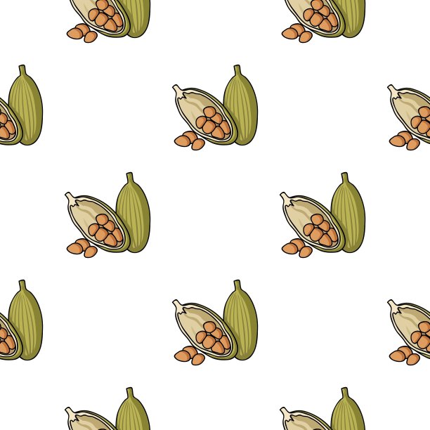 可可水果图标在卡通风格孤立上图片下载