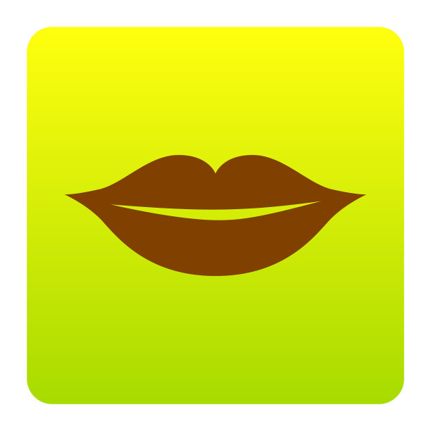 唇签棕色图标在图片下载