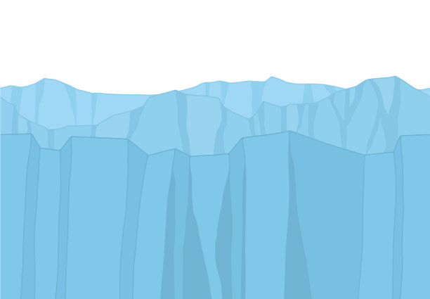 无缝山脉卡通风格图片下载