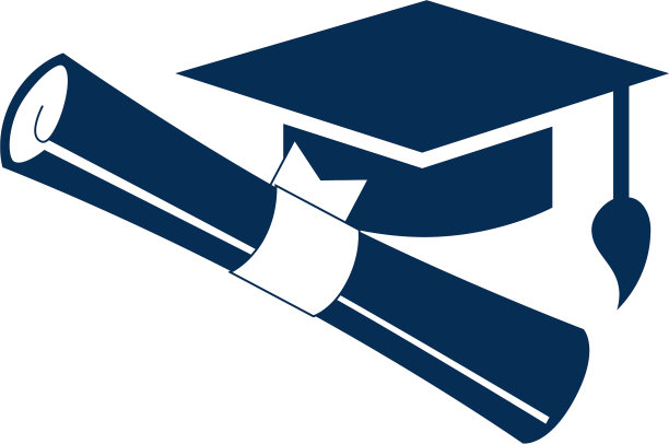 单色剪影毕业帽配图片下载