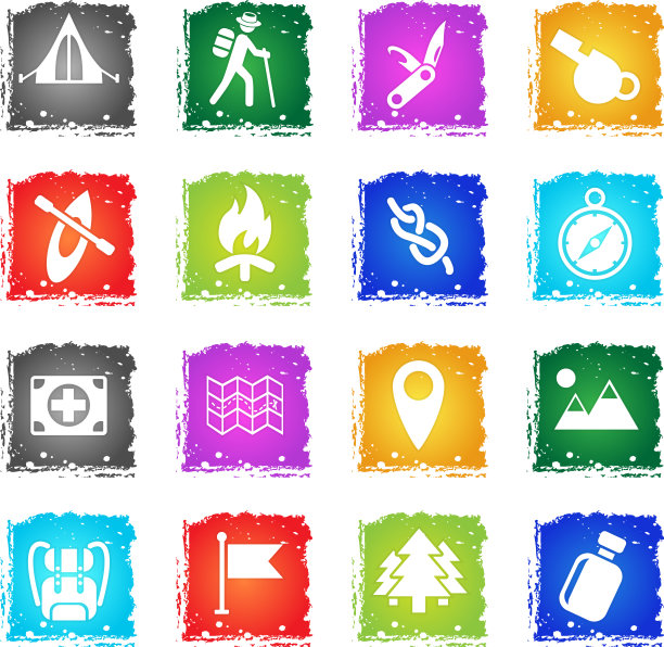 童子军日图标集图片下载