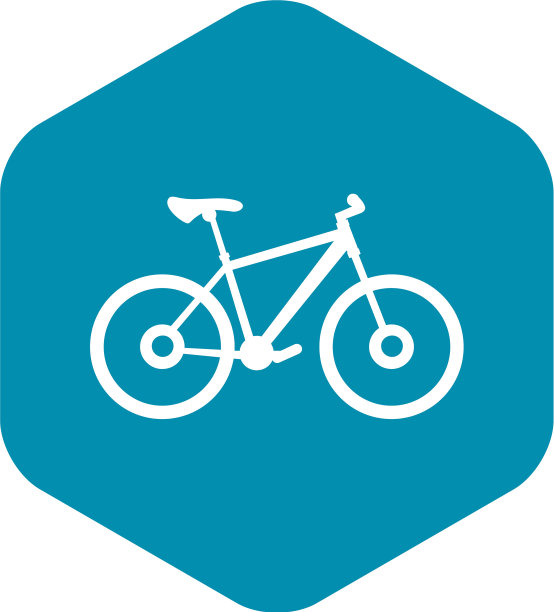 自行车图标在简单的风格图片下载