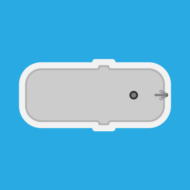 浴缸浴室图标俯视图设计水图片下载