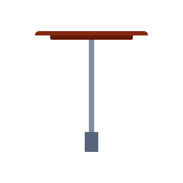桌侧视图图标家具孤立的内部图片下载