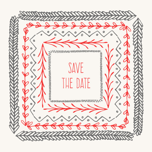 保存日期复古画框图片下载