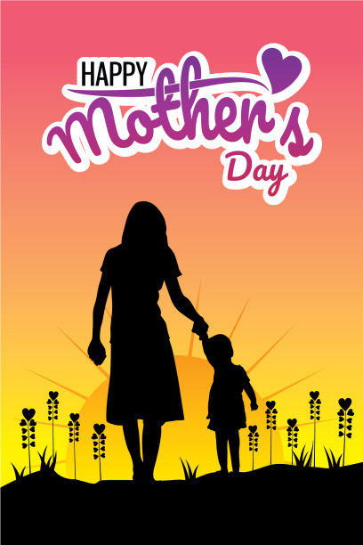 母亲节快乐横幅设计图片下载