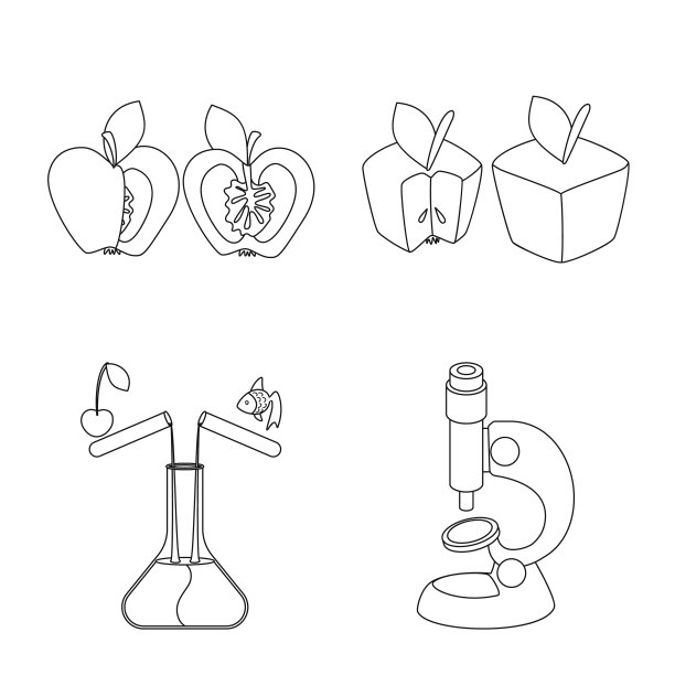 遗传和科学符号集的设计图片下载