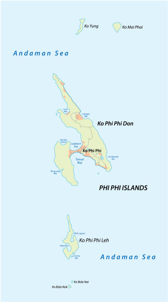 地图泰国群岛phi phi群岛图片下载