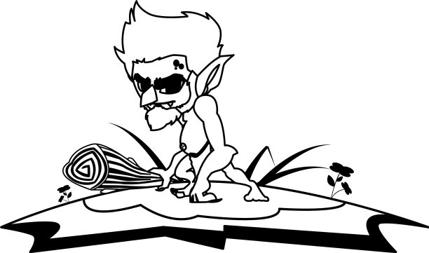 营地中穴居人侏儒的魔法角色图片下载