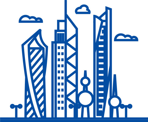 科威特城市线图标概念科威特城市平坦图片下载