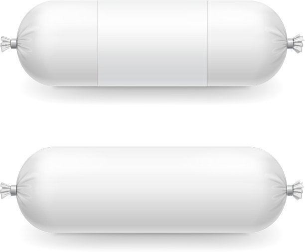 空白白色空塑料香肠包装图片下载