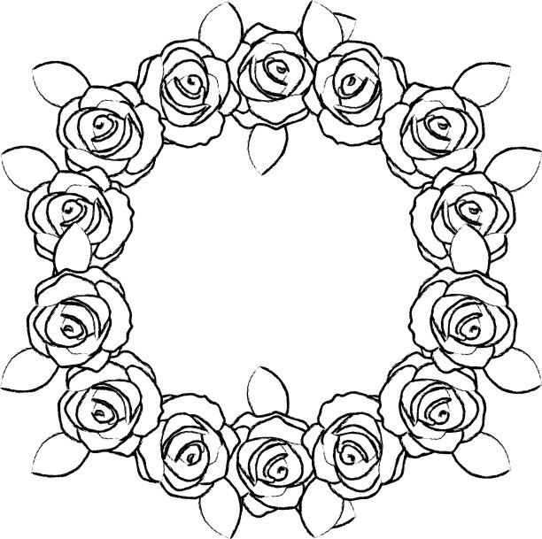 模糊剪影皇冠上盛开的玫瑰图片下载