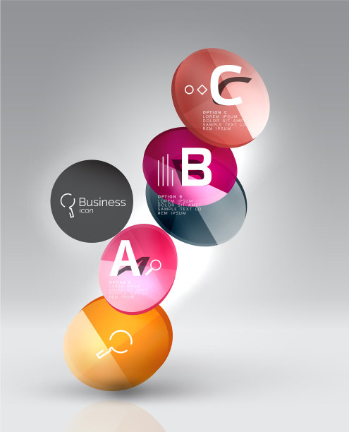 圆现代商业信息图设计图片下载