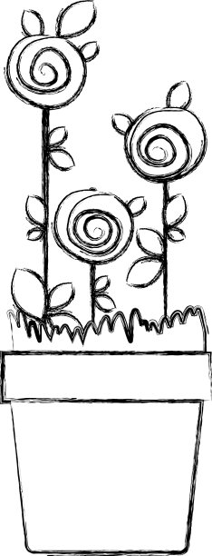 模糊的剪影画蔷薇种植图片下载