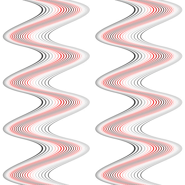 设计无缝彩色波浪图案图片下载