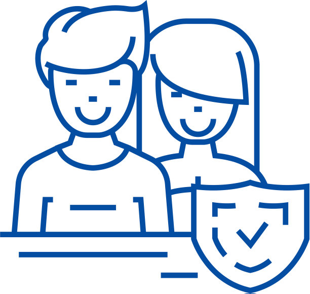 男人和女人前胸盾线图标概念男人图片下载