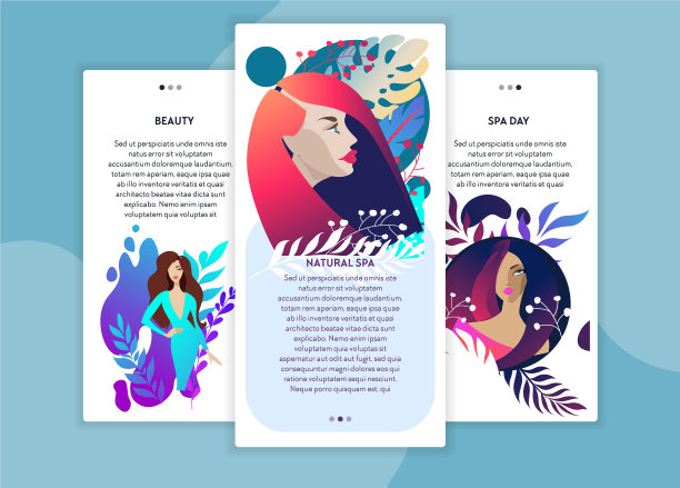 美容spa网页设计模板图片下载