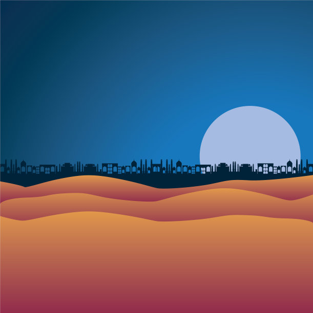 沙漠夜马槽场景背景图片下载