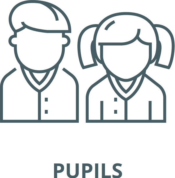 瞳孔学生学者线图标线性图片下载