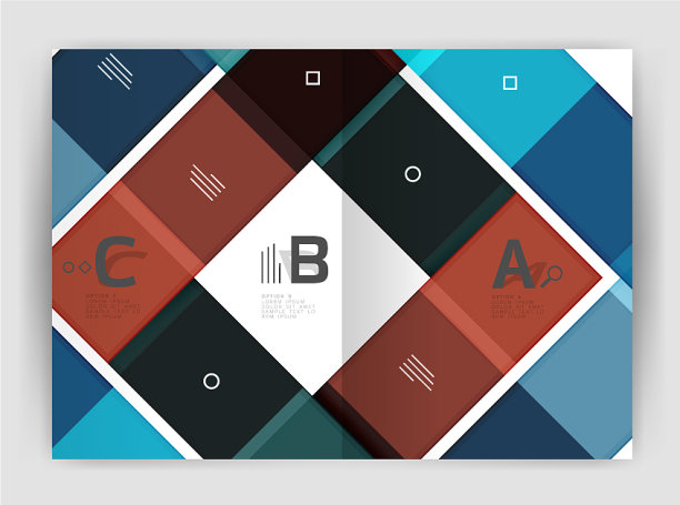 正方形和矩形a4宣传册模板图片下载