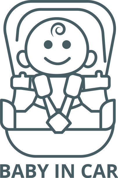 贝恩汽车安全座椅线图标图片下载