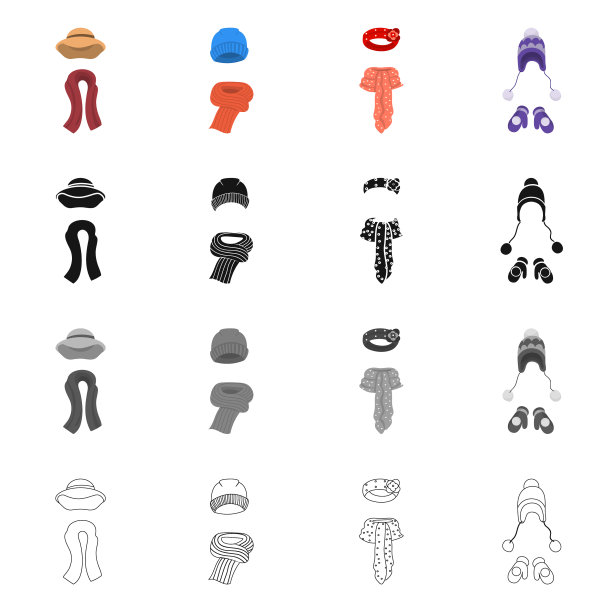 孤立对象的衣服和纹理标志设置图片下载