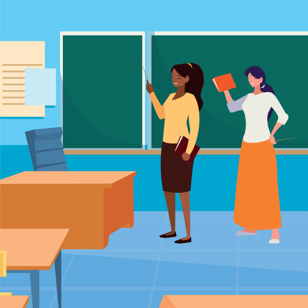 在课堂上有不同种族的女教师图片下载