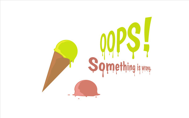 噢，冰淇淋正在融化的错误页面图片下载